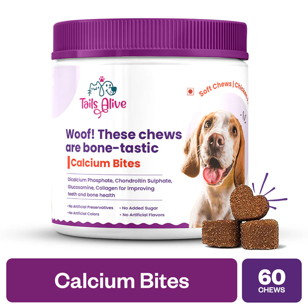 TailsAlive Calcium Chicken Flavor Soft Chews Supplements for Dogs - Runbopad