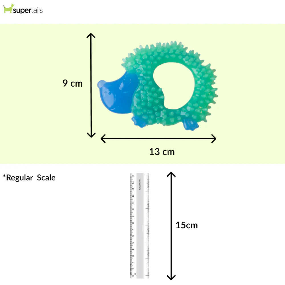 Petstages Cutie Chewies Hedgehog Chew Toy for Dogs (Blue) - Runbopad