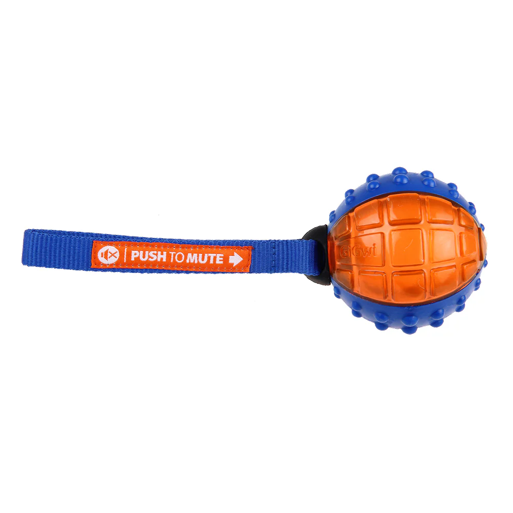 GiGwi Push To Mute Ball Toy for Dogs (Orange) - Runbopad