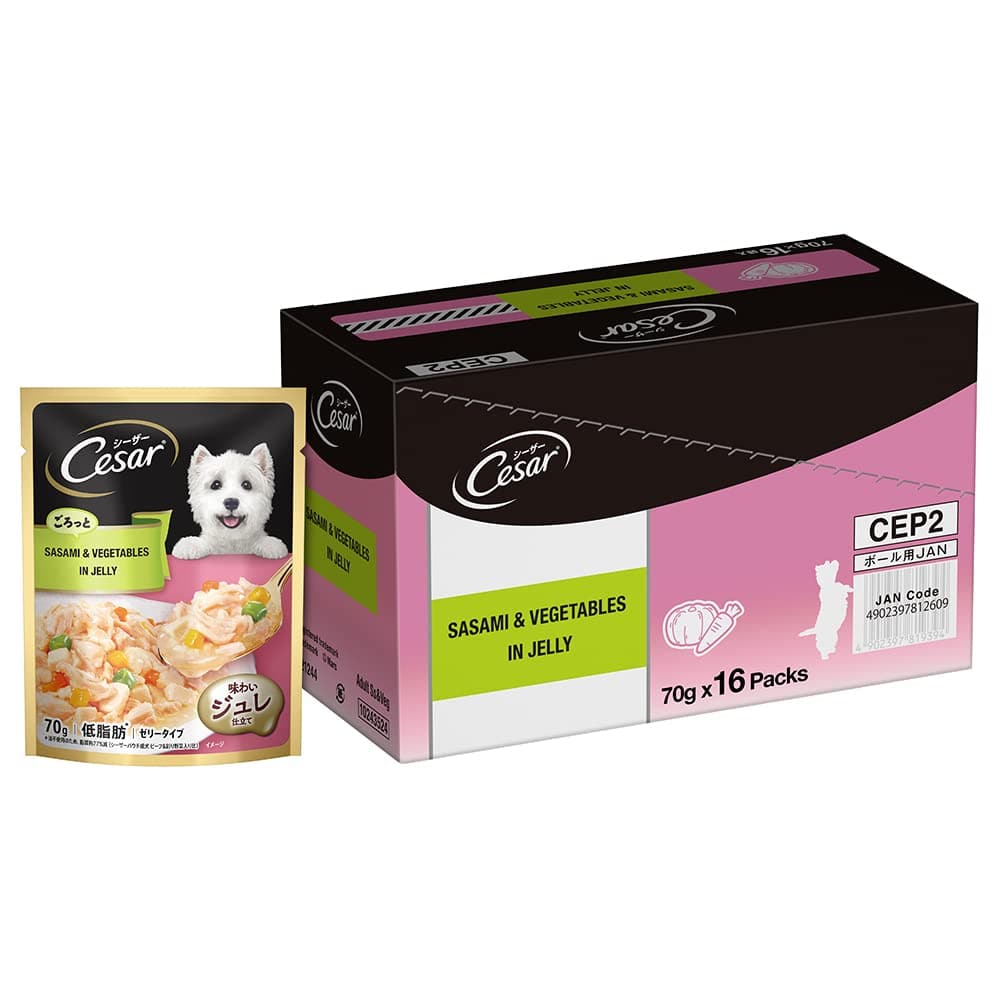 Cesar Sasami & Vegetables in Jelly Adult Dog Wet Food - Runbopad