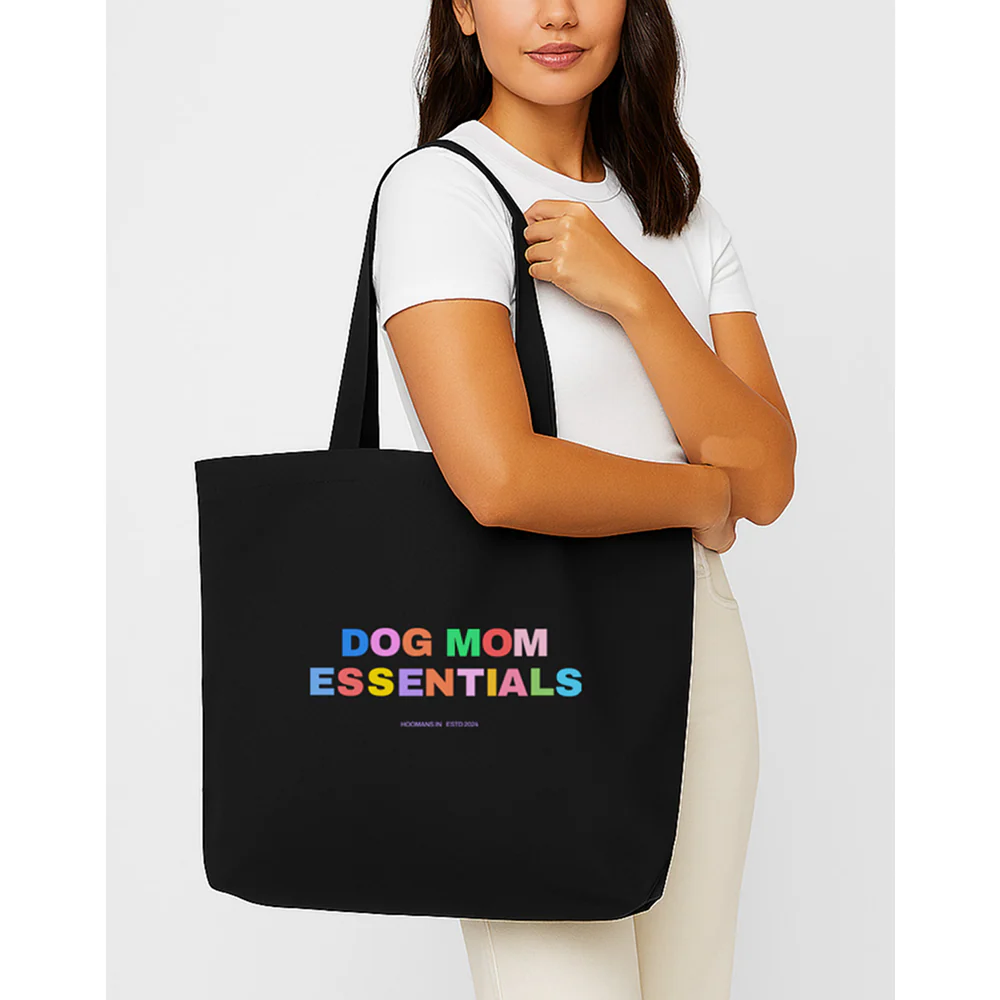 Hoomans Mom Essentials Tote Bag for Women (Black) - Runbopad