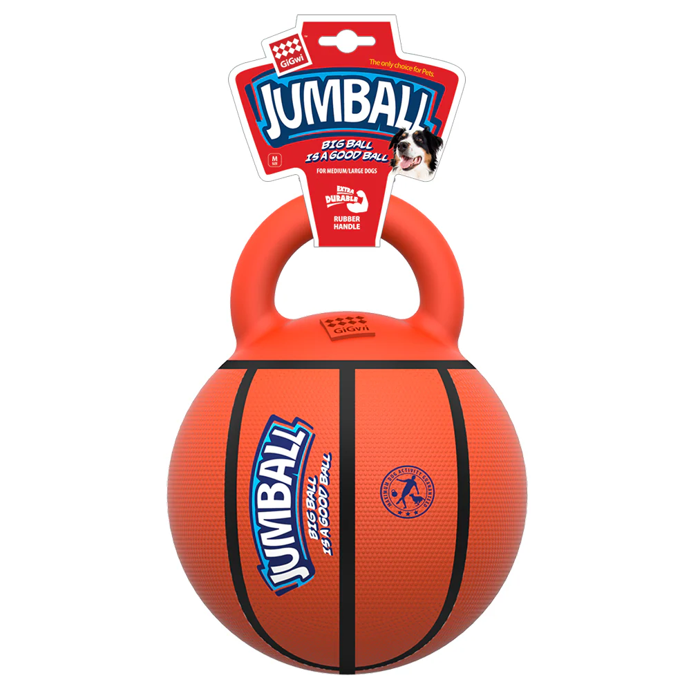 GiGwi JUMBALL Basketball Toy for Dogs (Orange) - Runbopad