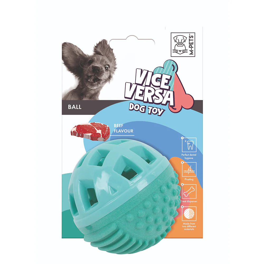 M Pets Vice Versa Beef Scented Ball Toy for Dogs (Green) - Runbopad