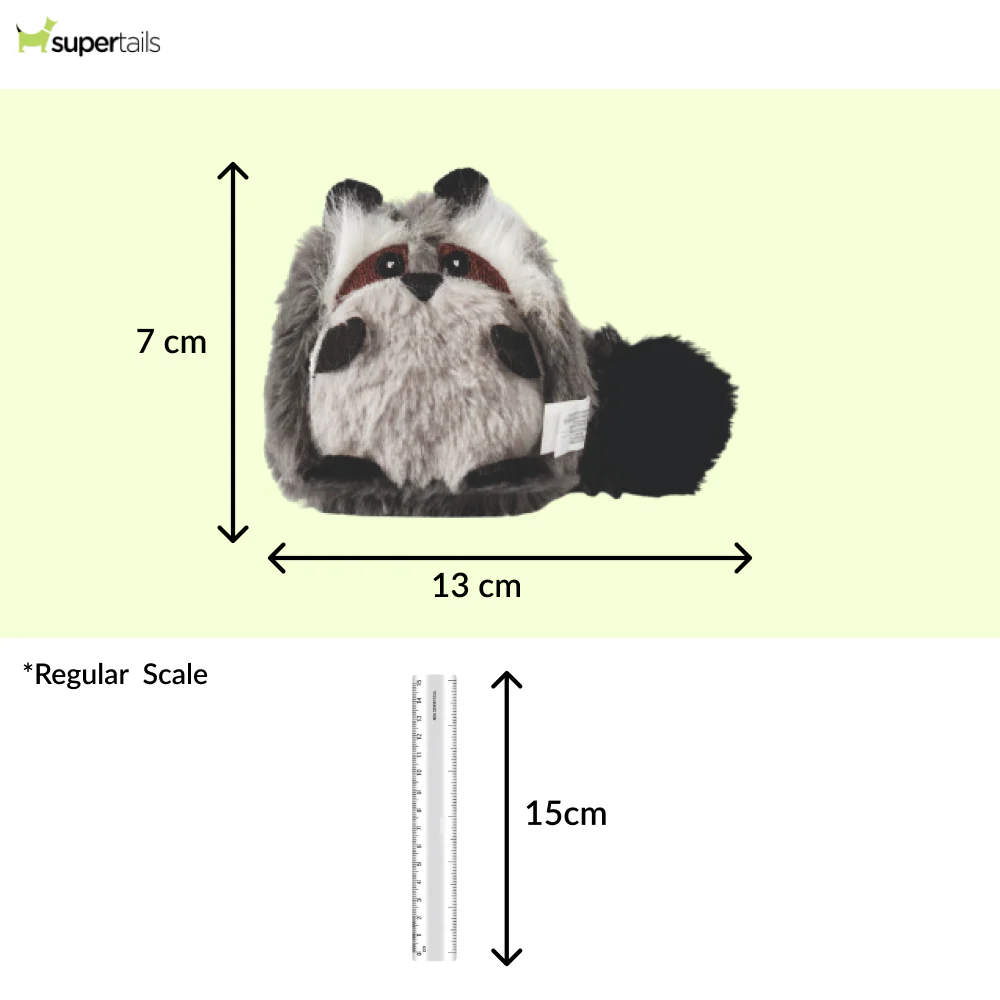 Barkbutler x Fofos Floppy Crinkle Raccoon Catnip Toy for Cats - Runbopad