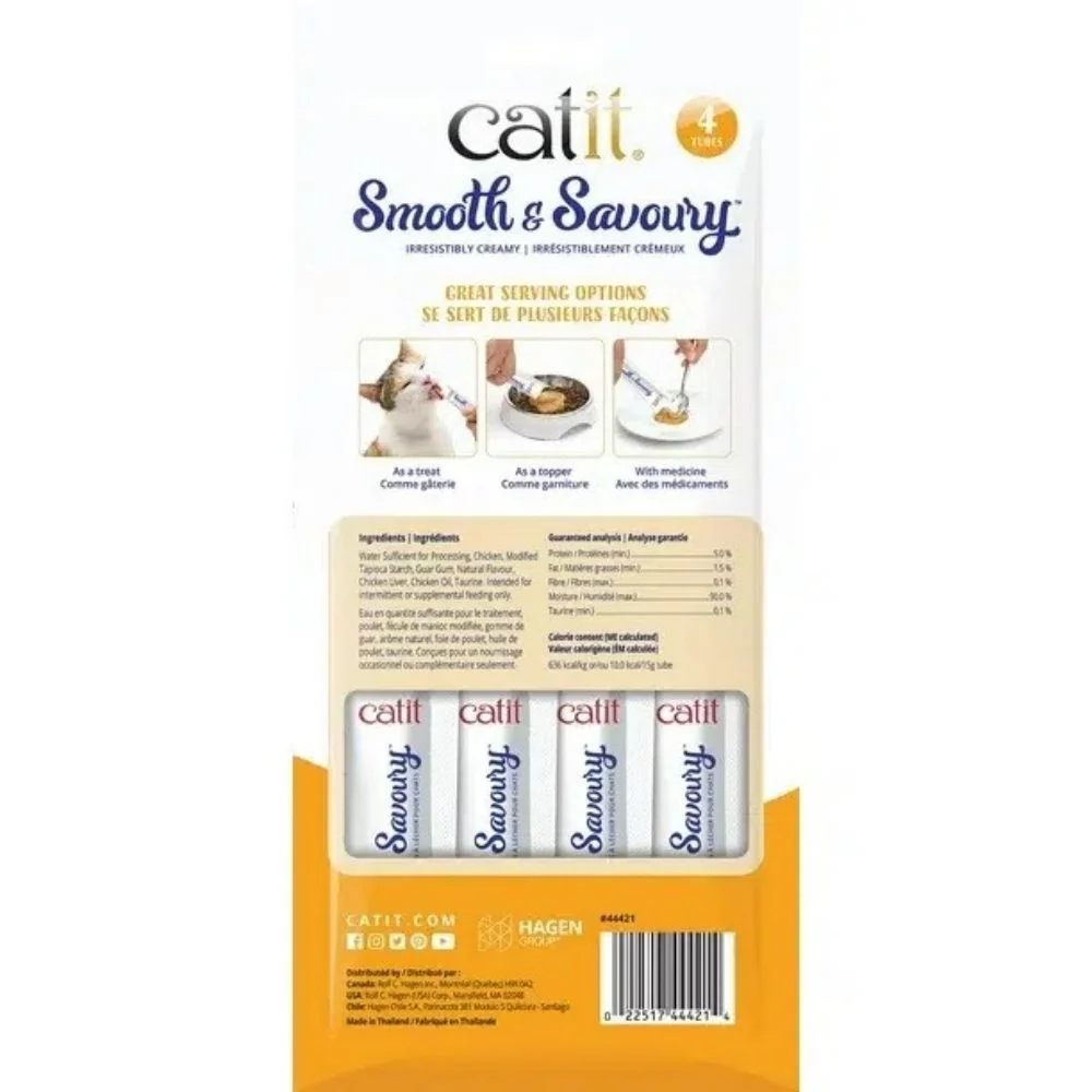 Catit Smooth and Savoury Chicken with Liver Creamy Lickable Cat Treats - Runbopad