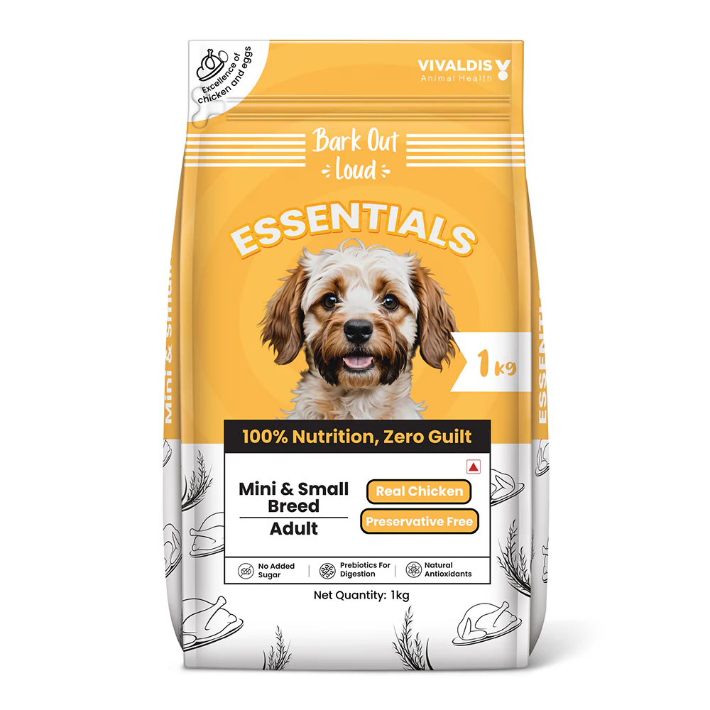 Bark Out Loud Essentials Real Chicken Mini and Small Breed Adult Dog Dry Food - Runbopad
