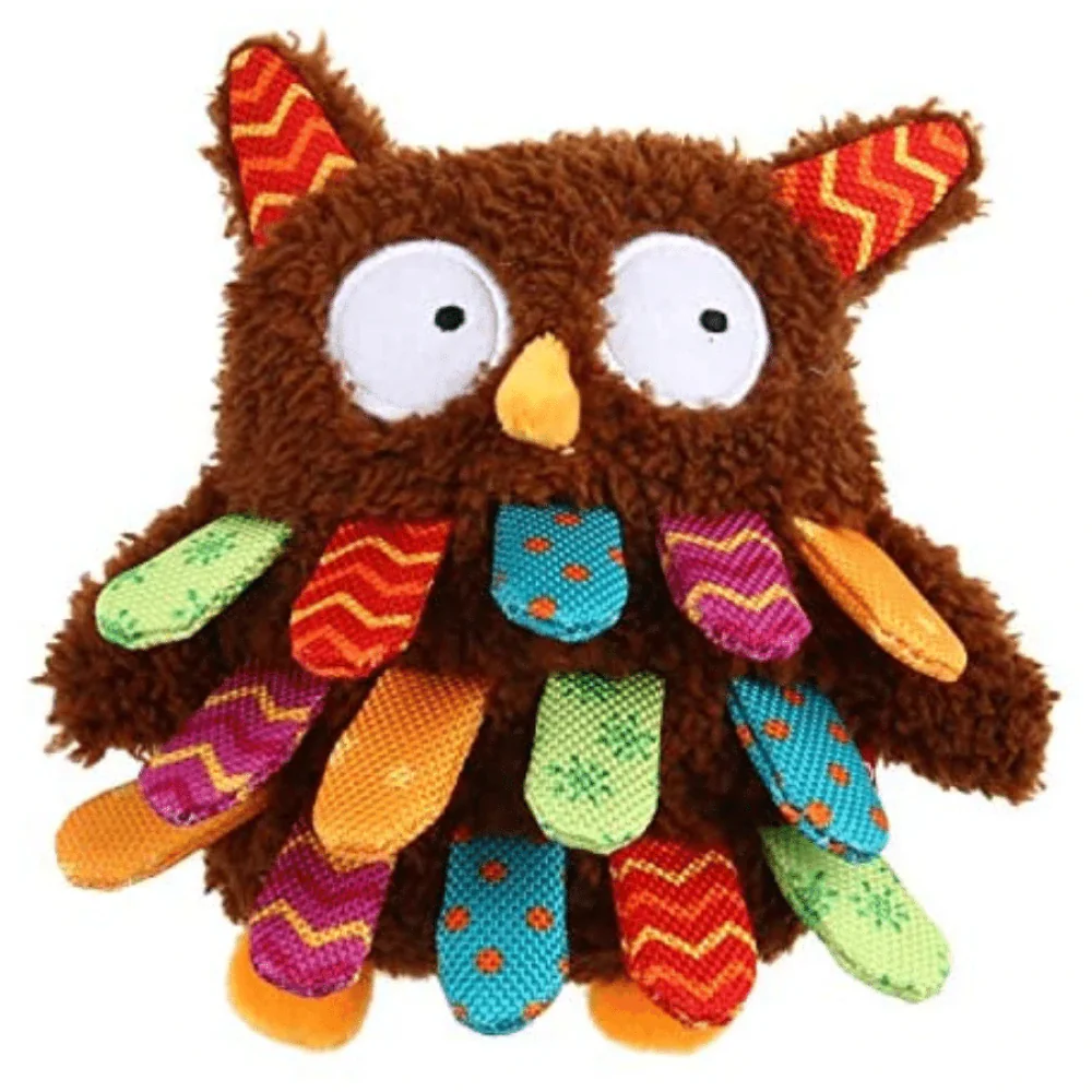GiGwi Plush Friendz with Squeaker Owl Toy for Dogs - Runbopad