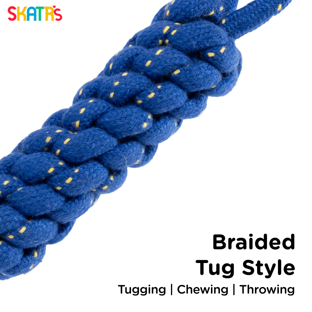 Skatrs Dummy Knotted Rope Chew Toy for Dogs and Cats (Blue) - Runbopad