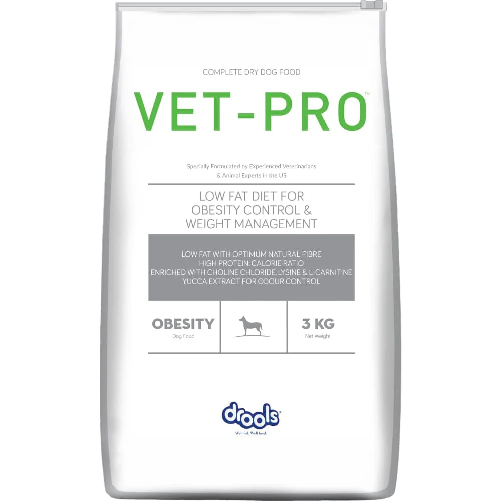 Weight & Joint Care Dog Combo: Drools VET PRO 3 kg + Vivaldis Condrovet Pack of 10 Tablet for Large Dogs - Runbopad
