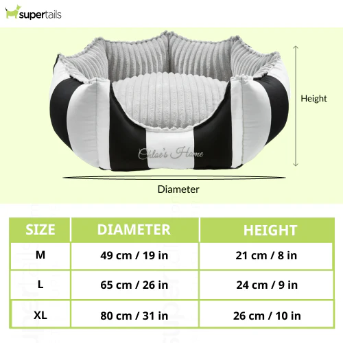 Chloe's Home Monte Carlo Bed for Dogs and Cats (Black) - Runbopad