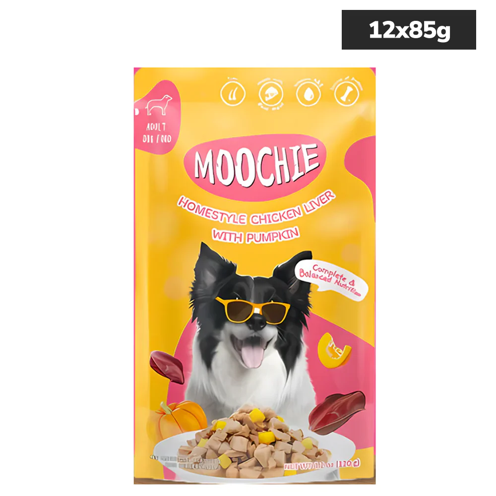 Moochie Homestyle Chicken Liver and Pumpkin Gravy Adult Dog Wet Food - Runbopad
