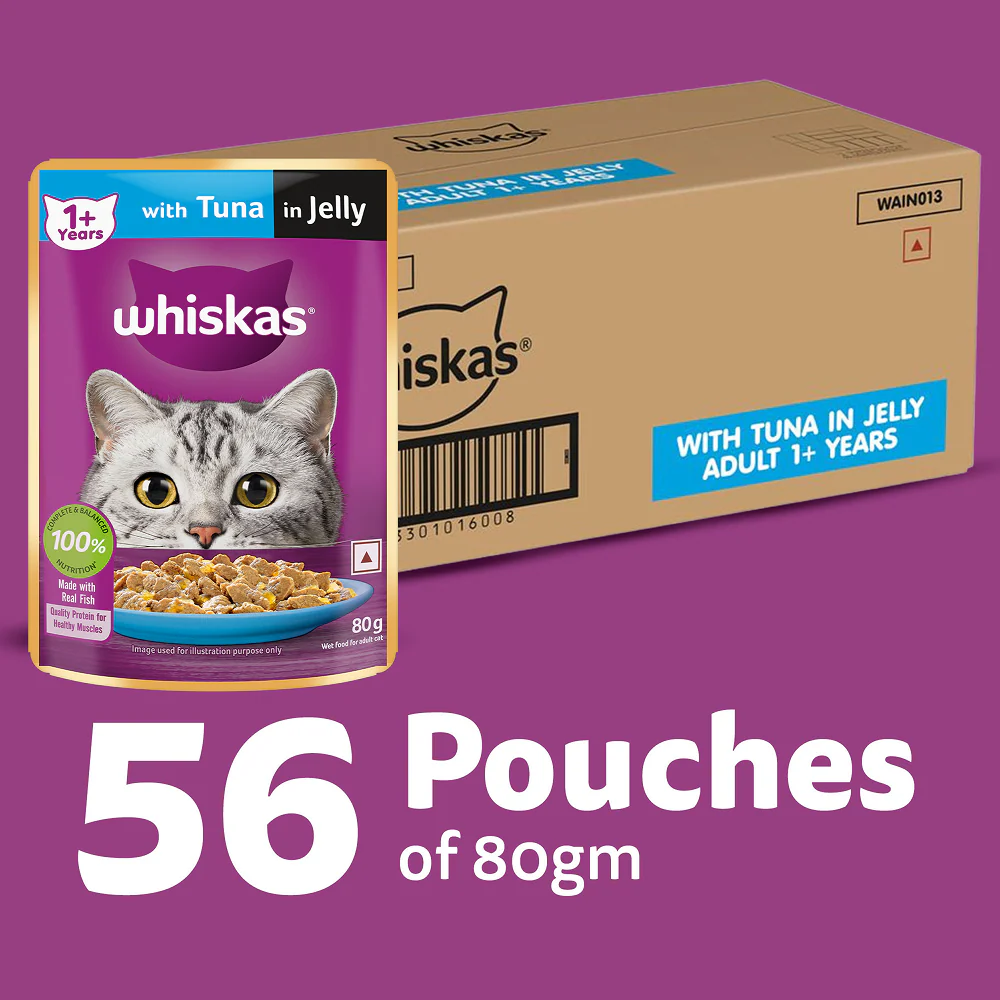 Whiskas Tuna in Jelly Meal Adult Cat Wet Food - Runbopad