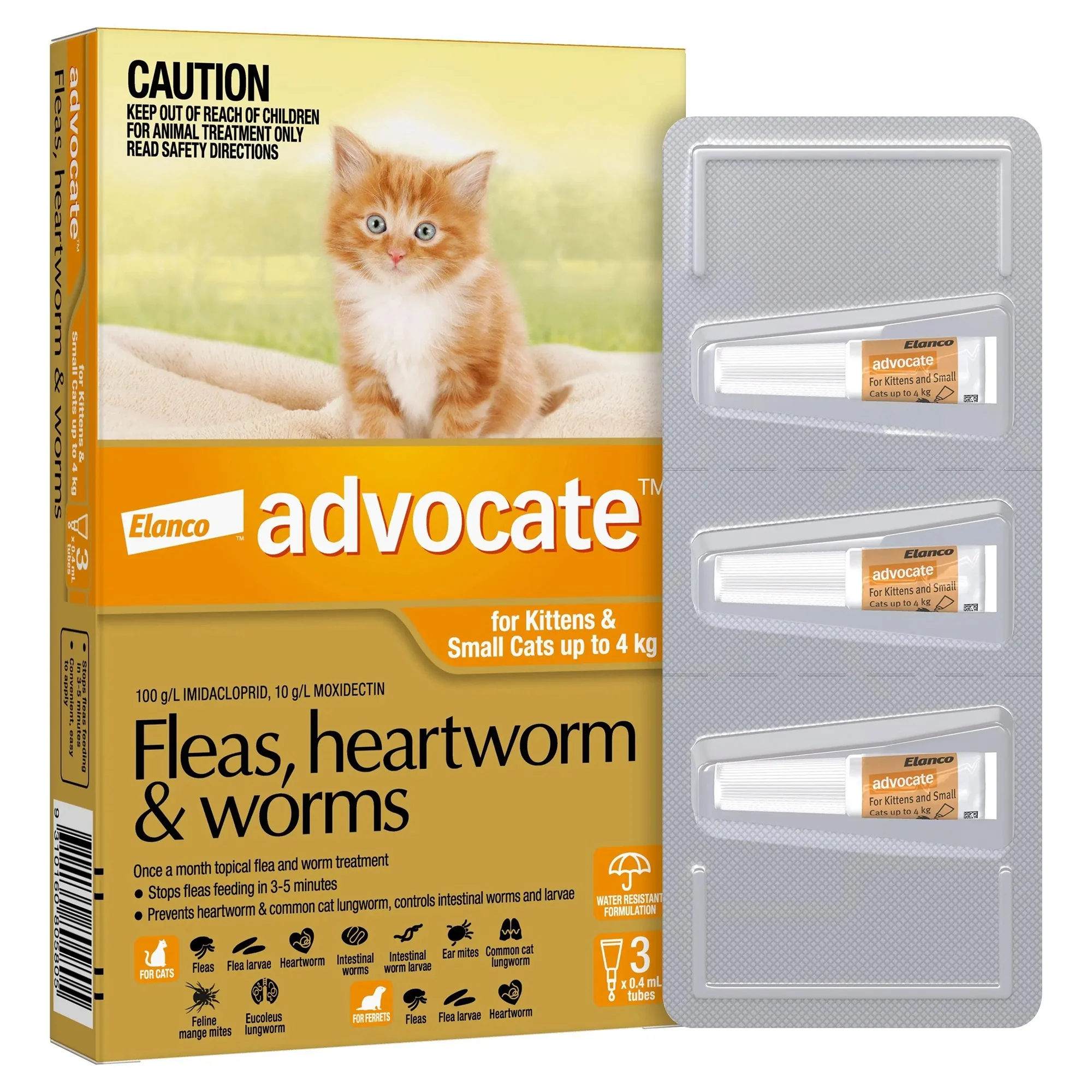 Bayer Elanco Advocate Spot On for Cats Upto 4kg - Runbopad