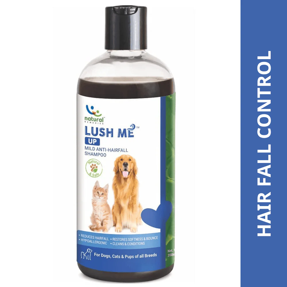 Natural Remedies Lush Me Up Anti Hairfall Shampoo & Orthoron Joint Supplement Dogs & Cats Combo - Runbopad