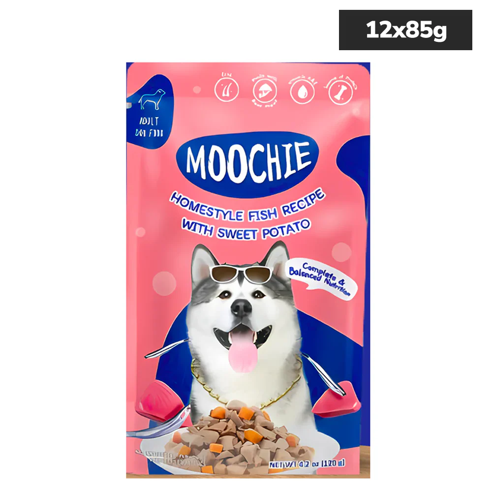 Moochie Homestyle Fish and Sweet Potato Gravy Adult Dog Wet Food - Runbopad