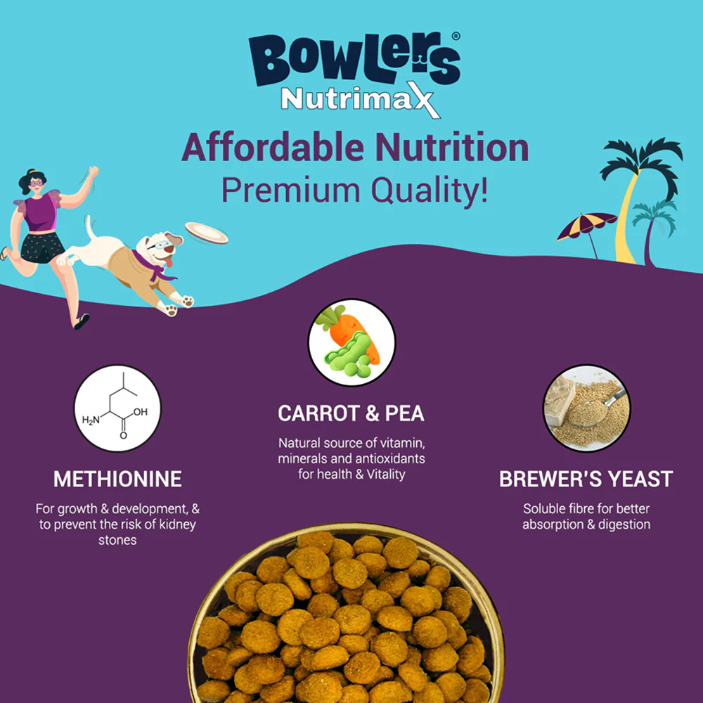 Bowlers Nutrimax Chicken and Vegetables Adult Dog Dry Food - Runbopad