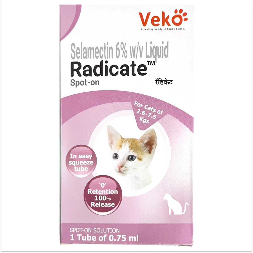 Veko Radicate (Selamectin) 0.75ml and Savavet Fiprofort Plus (Fipronil) Tick & Flea Control Spot On 0.5ml for Cats Combo - Runbopad