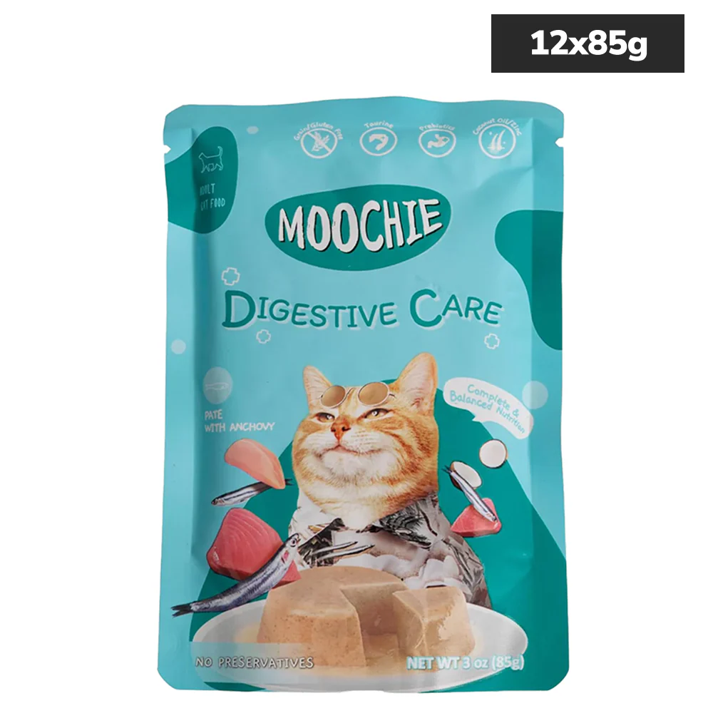 Moochie Digestive Care Pate with Anchovy Adult Cat Wet Food - Runbopad