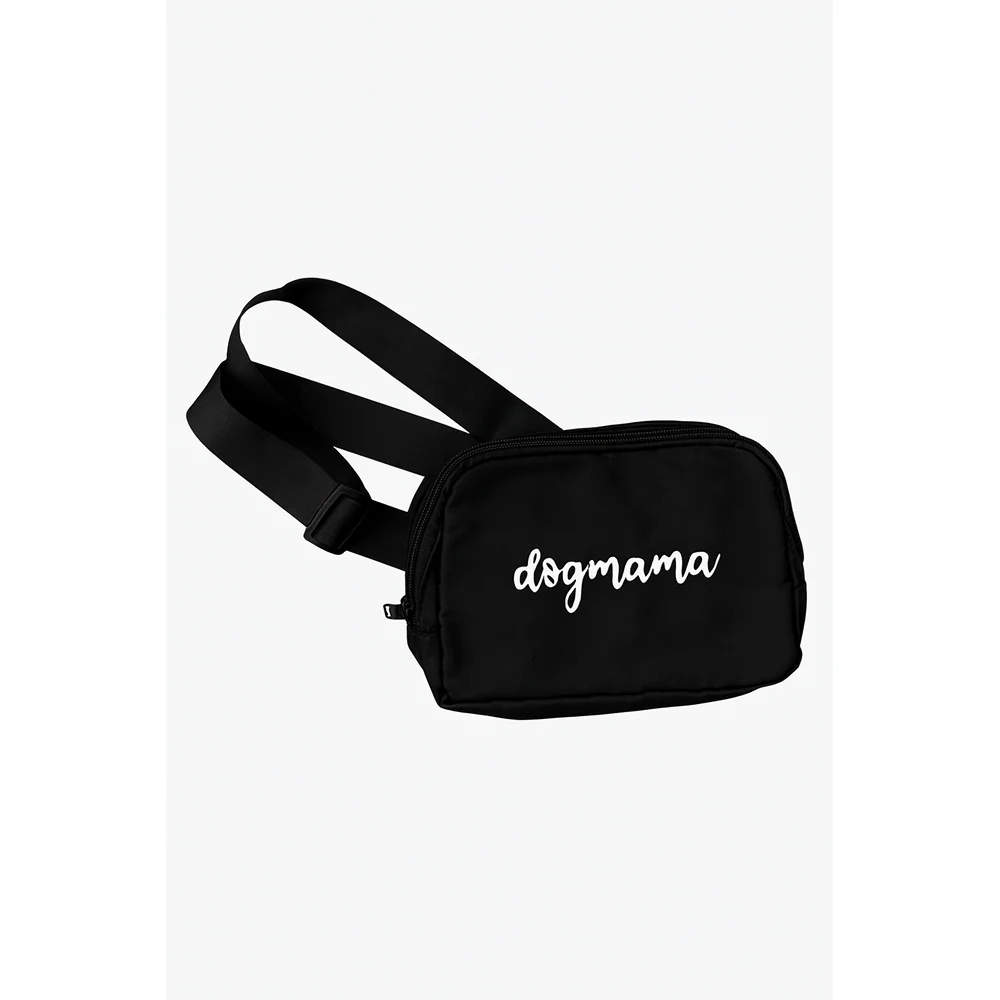 Talking Dog Club Dog Mama Waist Pouch Carry All Tote Bag for Women (Black) - Runbopad