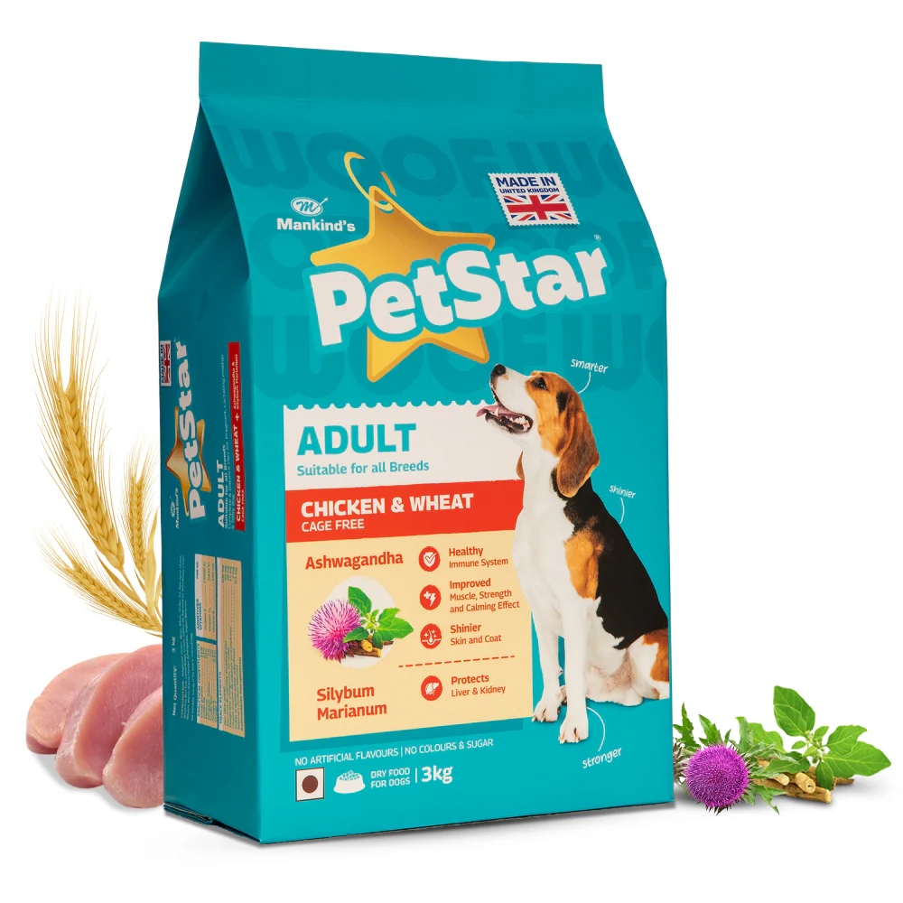Mankind Petstar Chicken and Wheat Adult Dog Dry Food - Runbopad