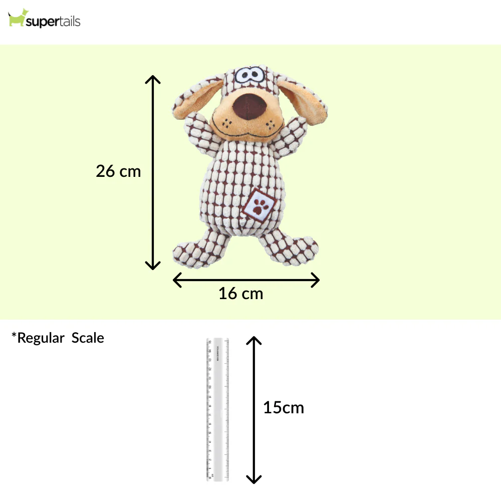 Trixie Soundless Plush Toy for Dogs (Brown) - Runbopad