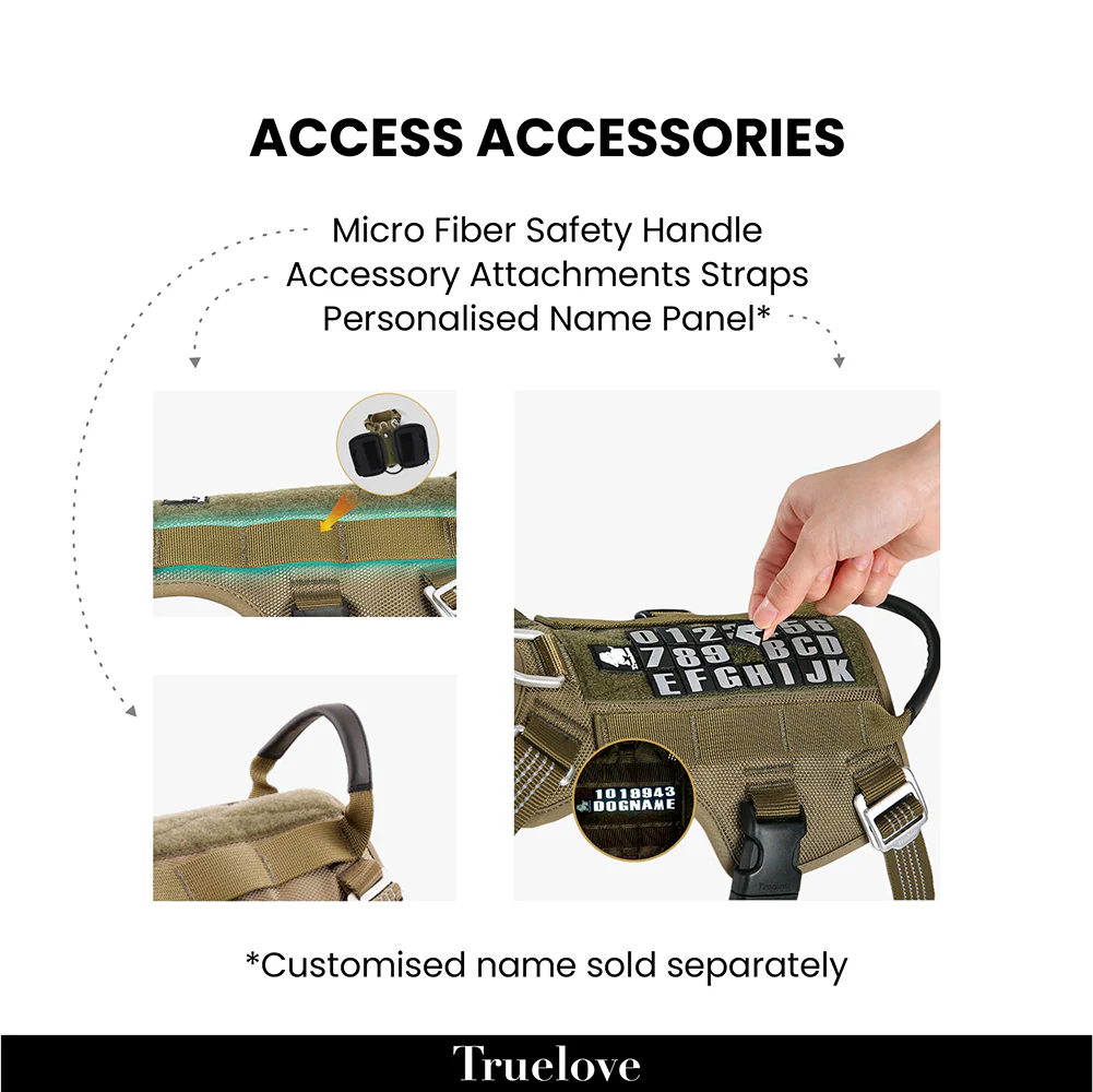 Truelove Escape proof harness for Dogs (Black) - Runbopad