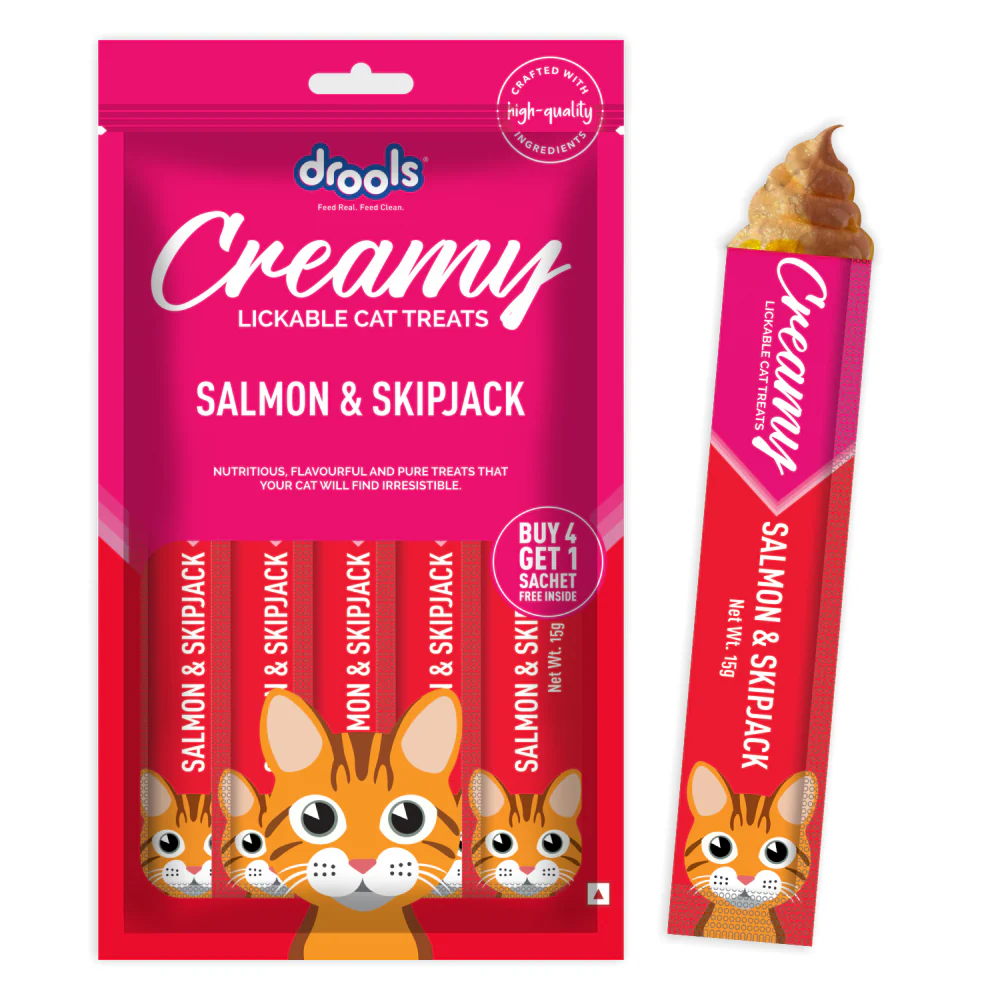 Drools Salmon & Skipjack Creamy Cat Treats - Runbopad