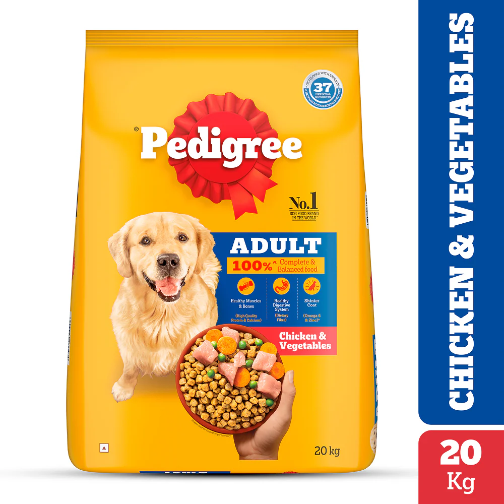 Pedigree Chicken and Vegetables Adult Dry Dog Food - Runbopad