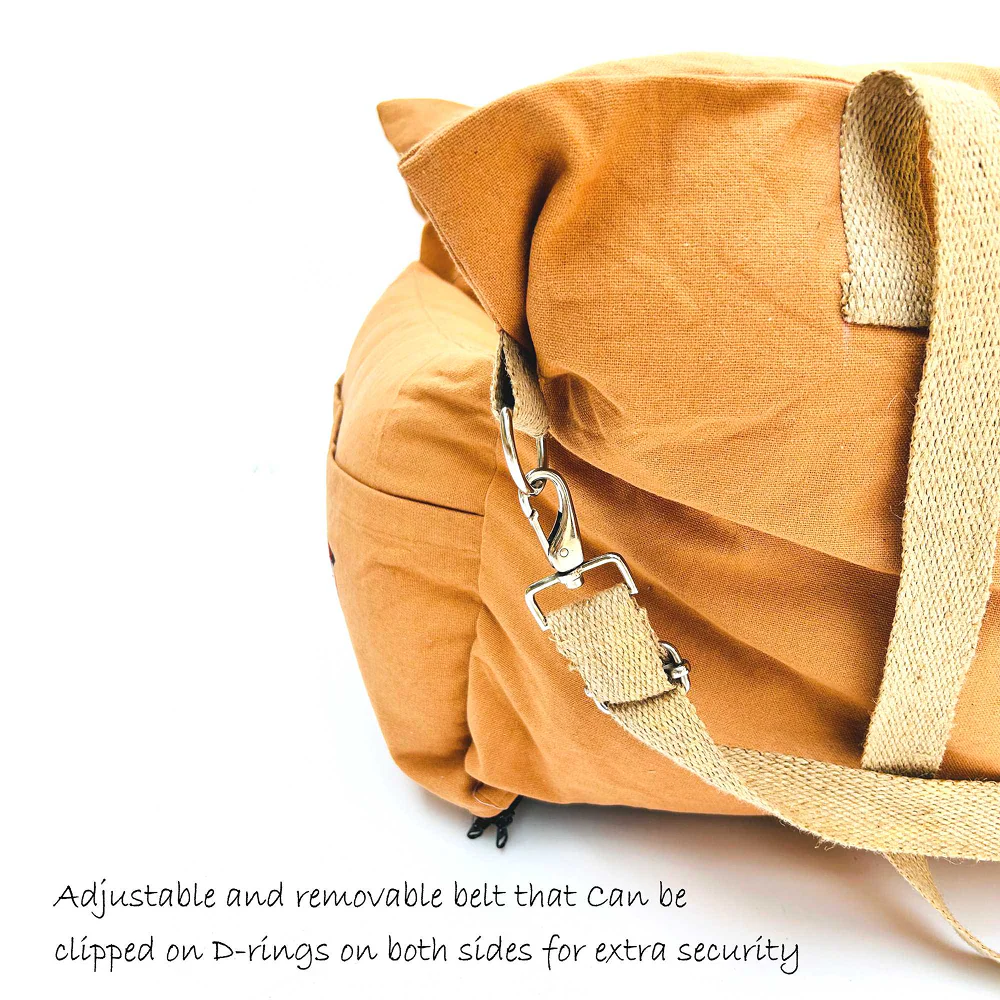 Petter World Car Travel Bed with Safety Leash for Dogs and Cats (Earthy Brown) - Runbopad