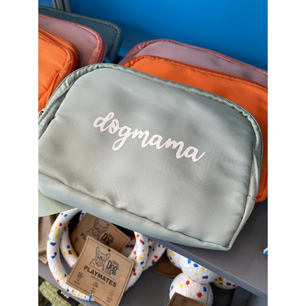 Talking Dog Club Dog Mama Waist Pouch Carry All Tote Bag for Women (Sage Green) - Runbopad