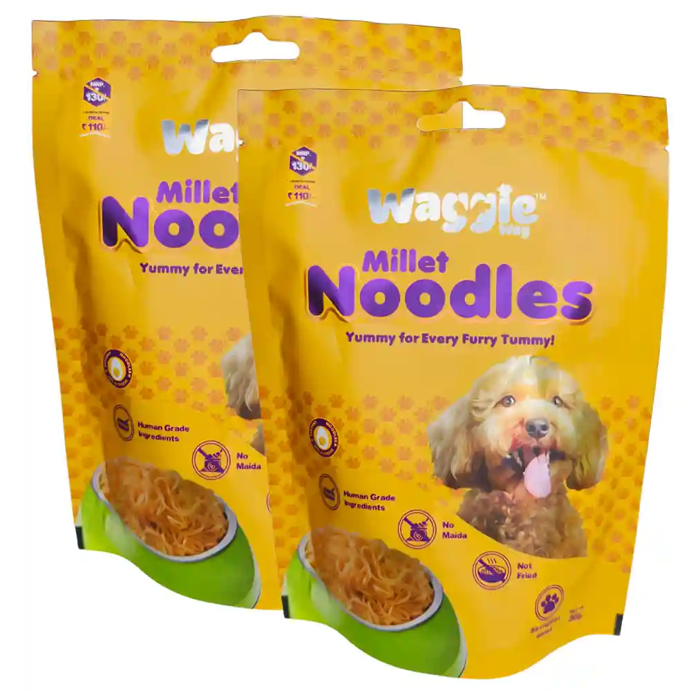 Waggie Wag Egg & Cheese Millet Noodles for Dogs - Runbopad