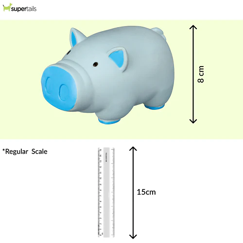 Trixie Pig Latex Intreactive chew Toy for Dogs (Blue) - Runbopad