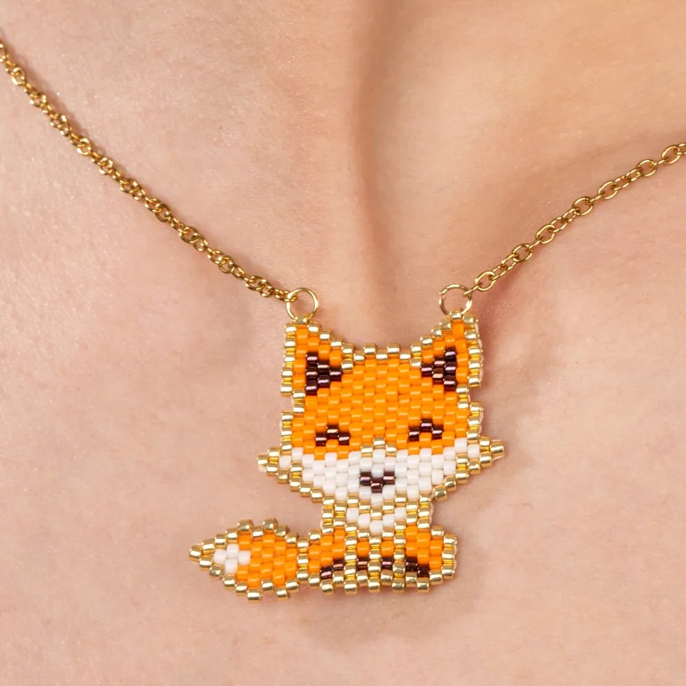Jenni & Janki Handcrafted Miyuki Fox Necklace - Runbopad