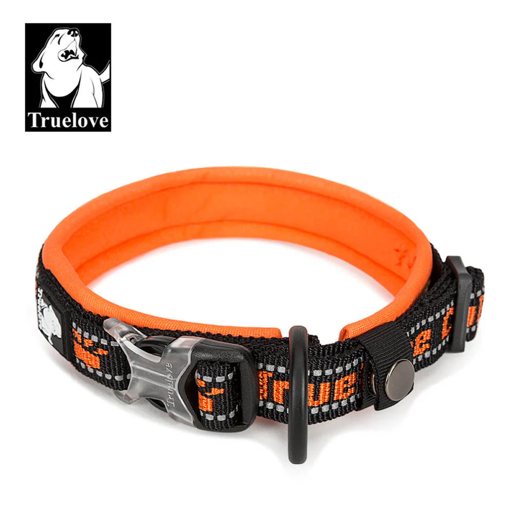 Truelove Neo Padded Collar for Dogs (Black/Orange) - Runbopad