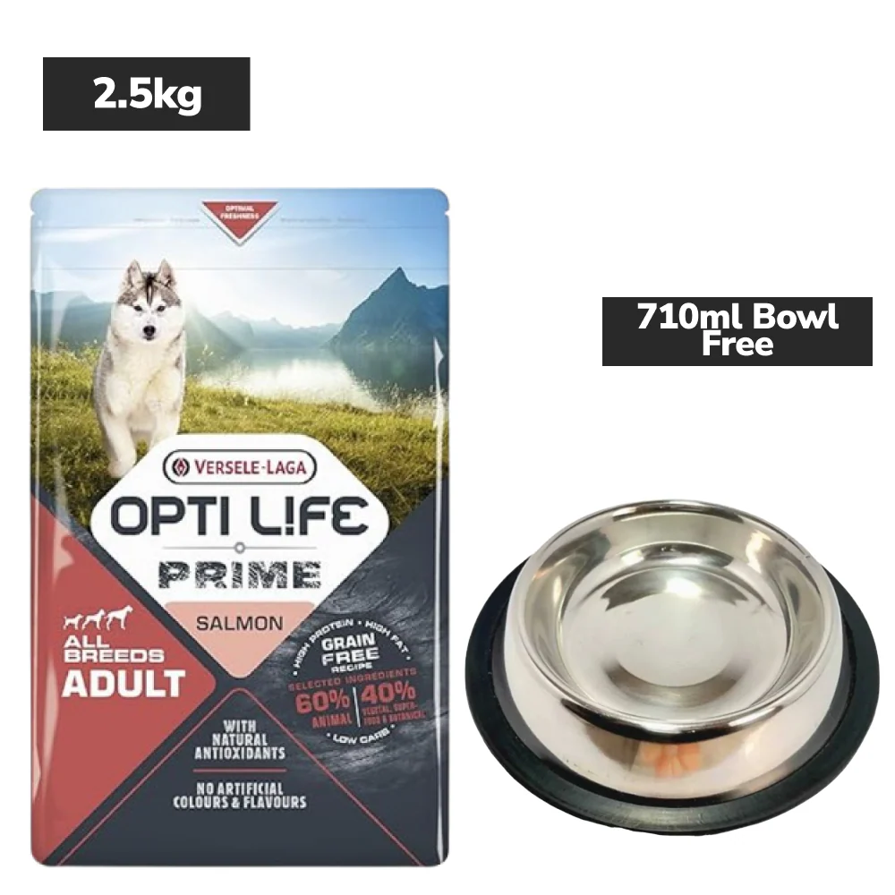 Versele Laga Opti Life Prime Salmon Adult Dog Dry Food - Runbopad