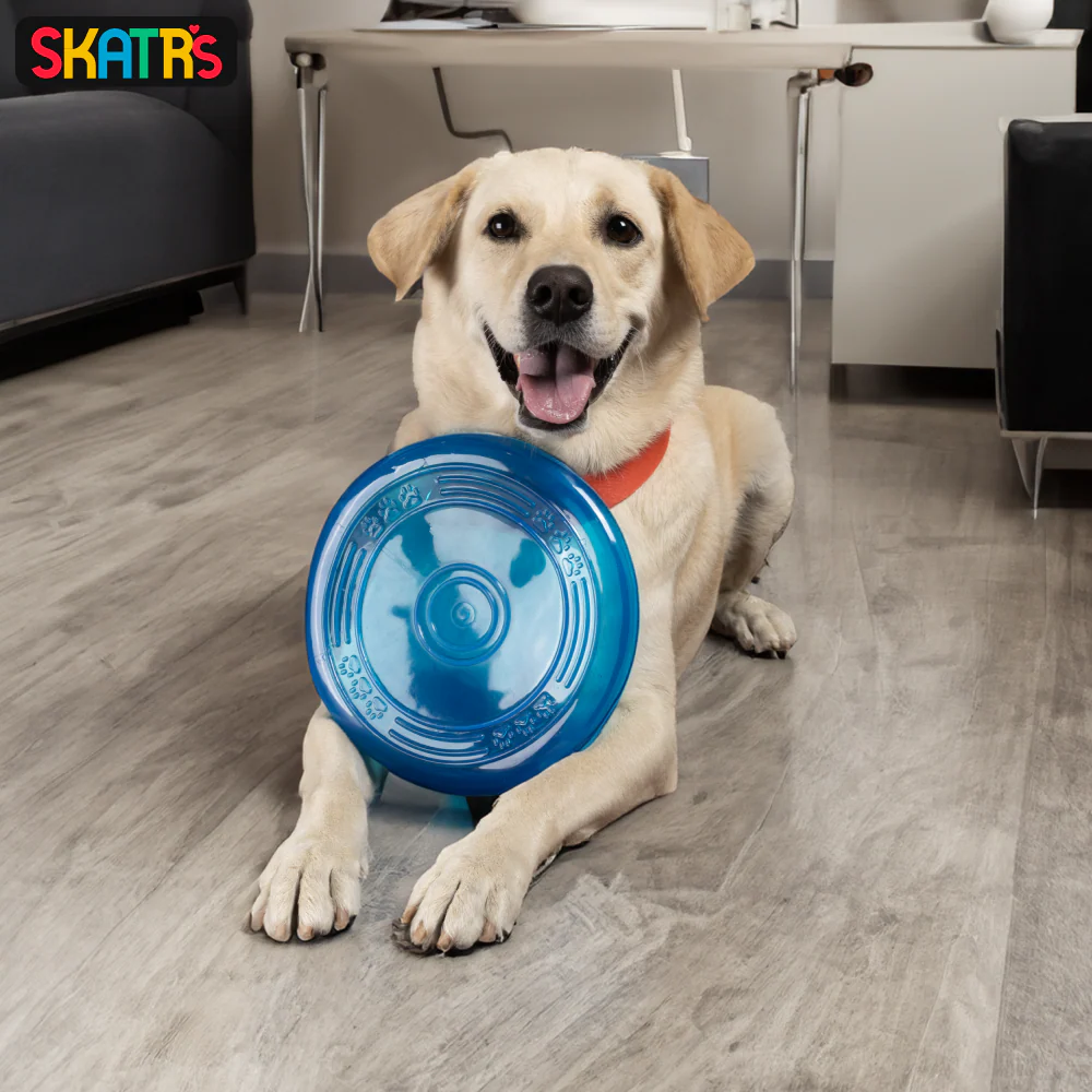Skatrs Super Flyer Frisbee Toy for Dogs (Blue) - Runbopad