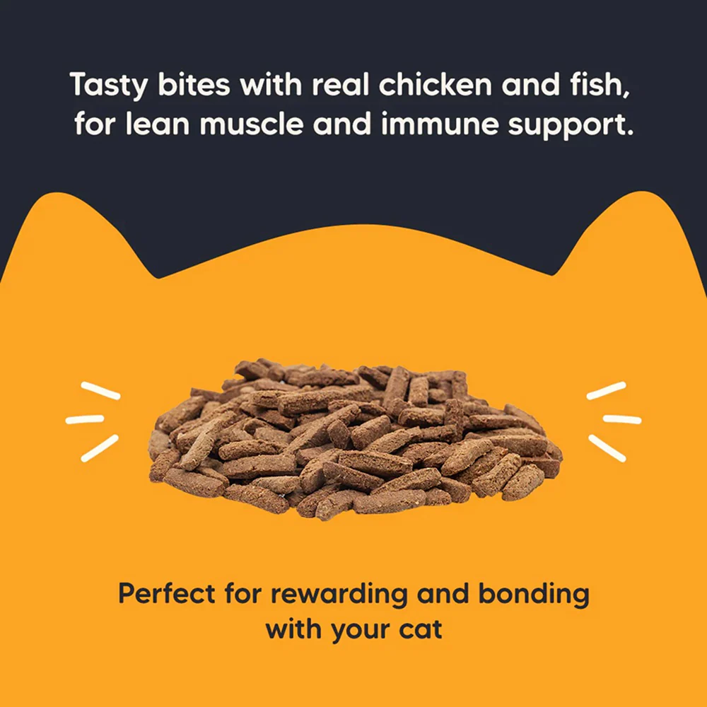HUFT Meowsi Grain Free Chicken & Fish Power Bites Cat Treats - Runbopad
