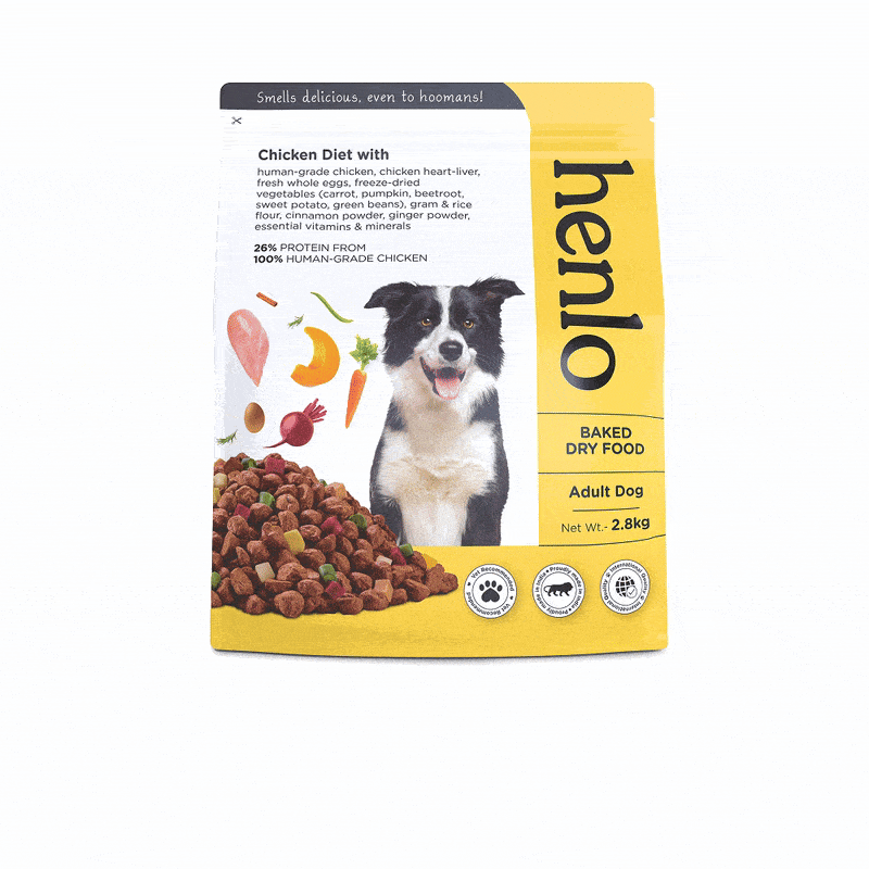 Henlo Chicken Vegetable Baked Adult Dry Food, Bark Out Loud Allergy Itch Relief Shampoo Dogs Combo - Runbopad