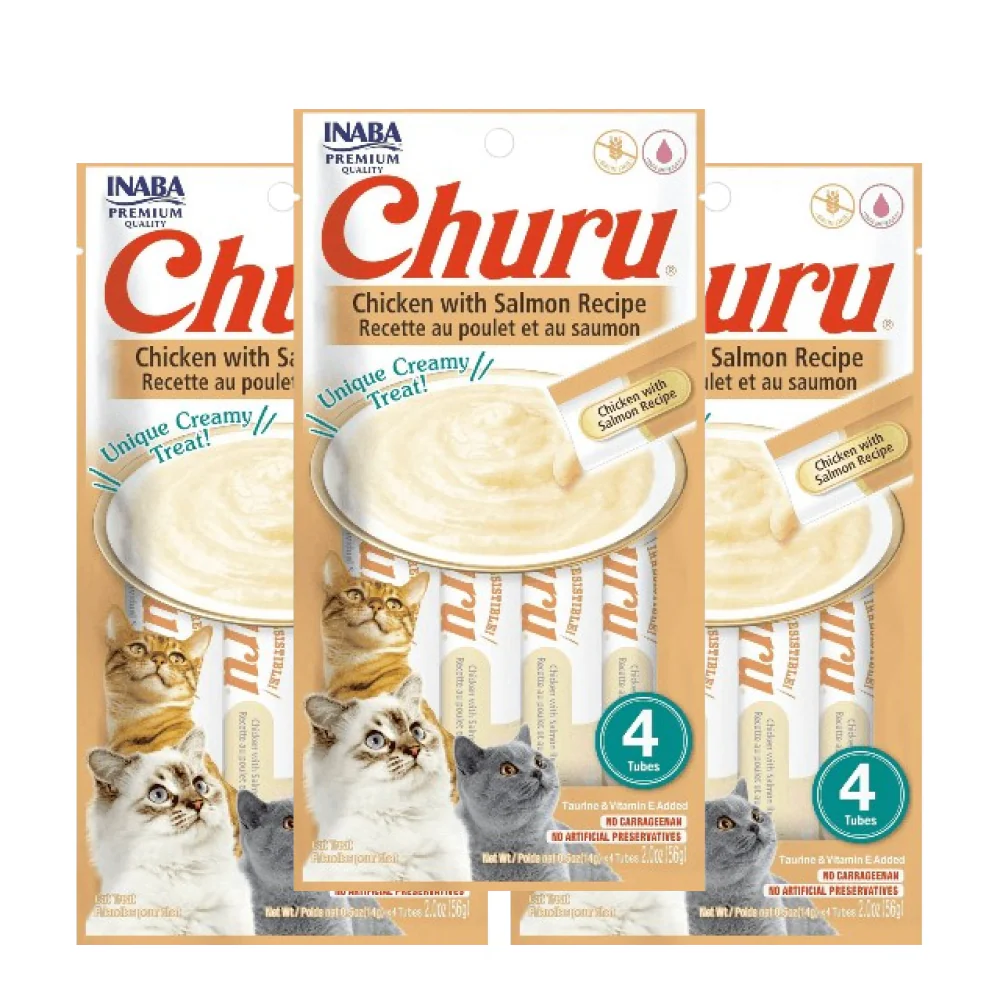 INABA Churu Chicken with Salmon Cat Treats - Runbopad
