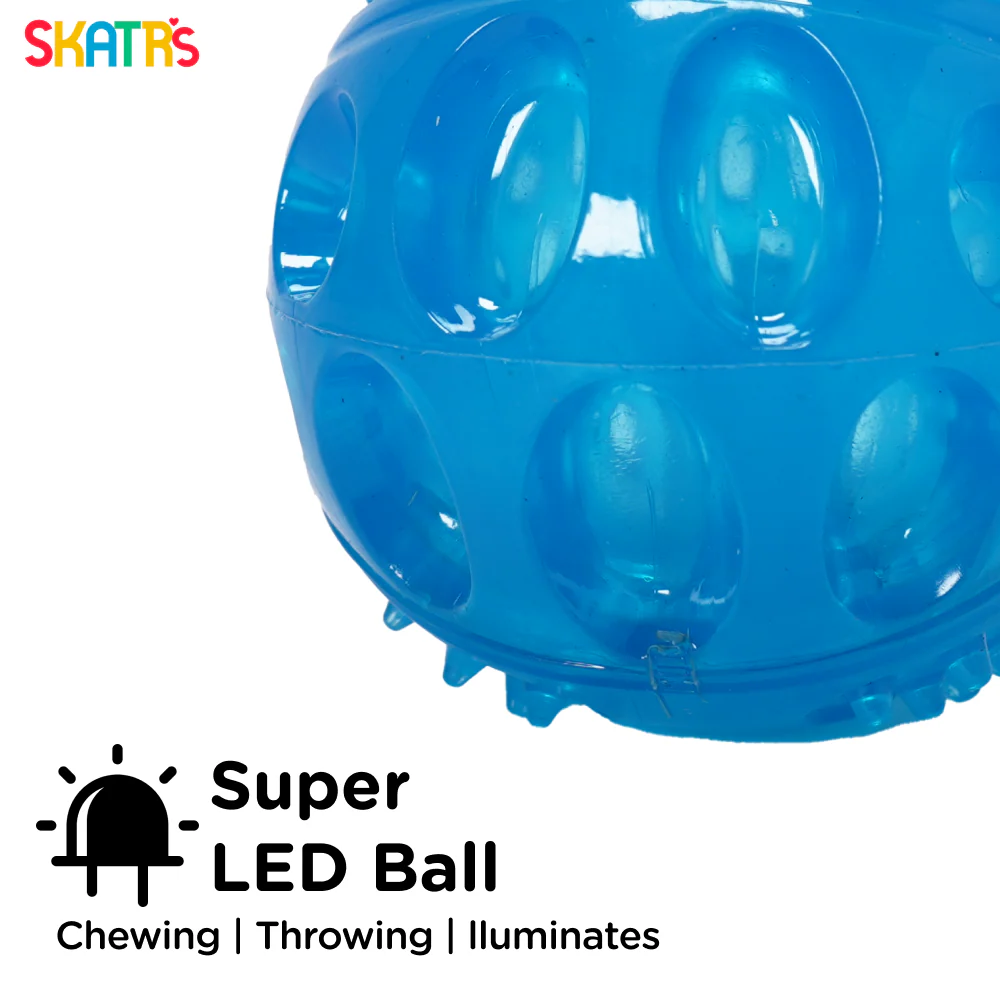 Skatrs Super LED Ball for Dogs and Cats (Blue) - Runbopad