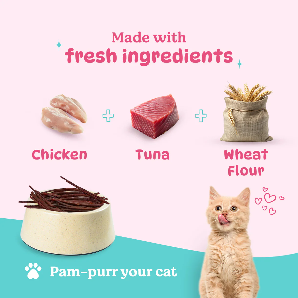 Basil Purrfect Tuna and Chicken Dental Stick Cat Treat - Runbopad