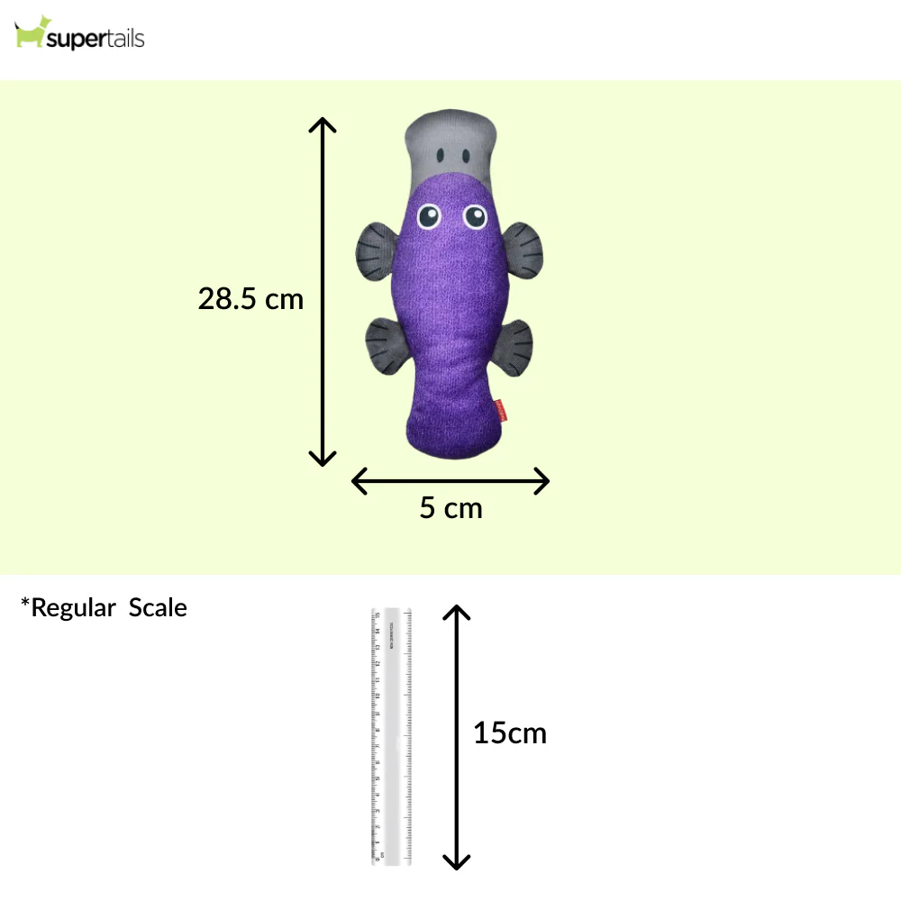 Red Dingo Durables Platypus Fetch Toy For Dogs (Purple) - Runbopad