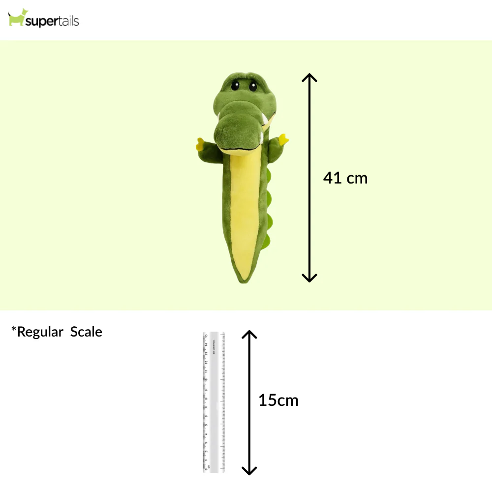 Talking Dog Club Gator Plush Toy for Dogs (Green) - Runbopad