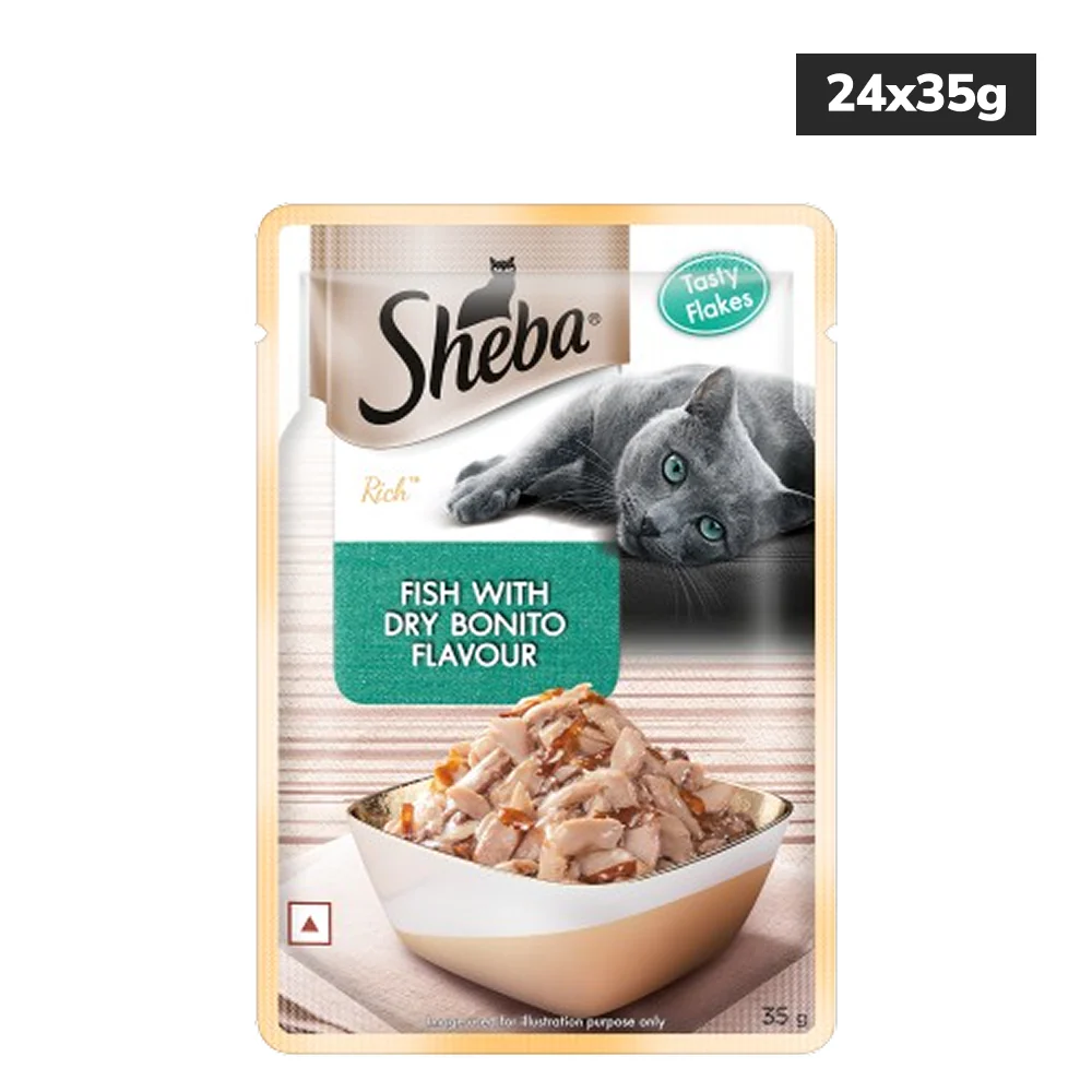 Sheba Fish with Dry Bonito Flake Premium Cat Wet Food - Runbopad