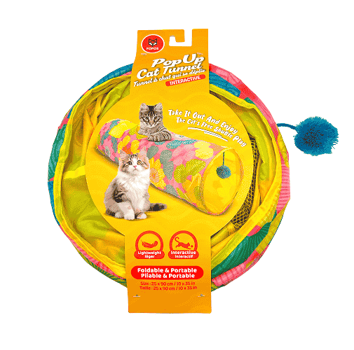 Barkbutler x Fofos Floral Pop Up Tunnel Toy for Cats - Runbopad