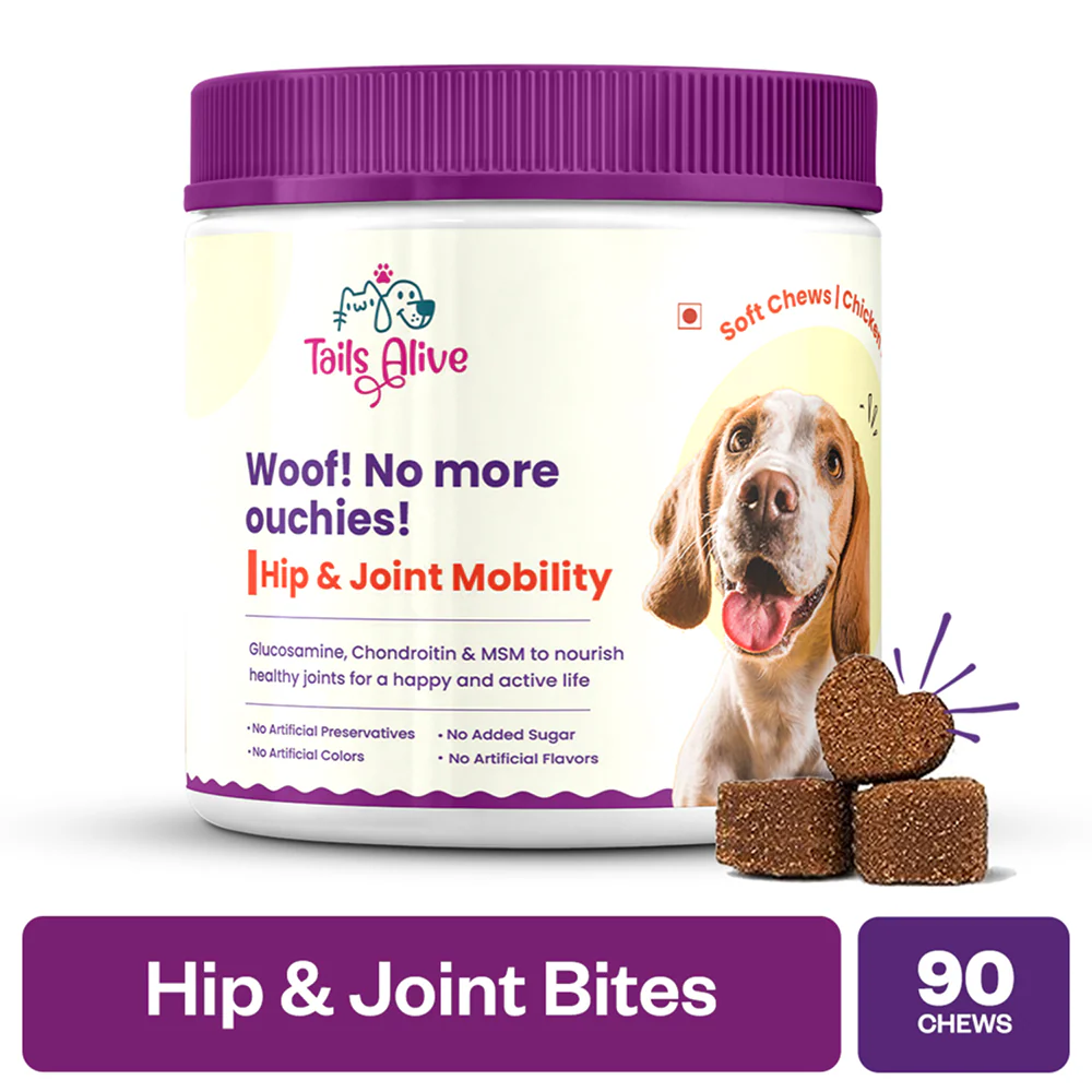 TailsAlive Hip & Joint Chicken Flavor Soft Chews Supplements for Dogs - Runbopad