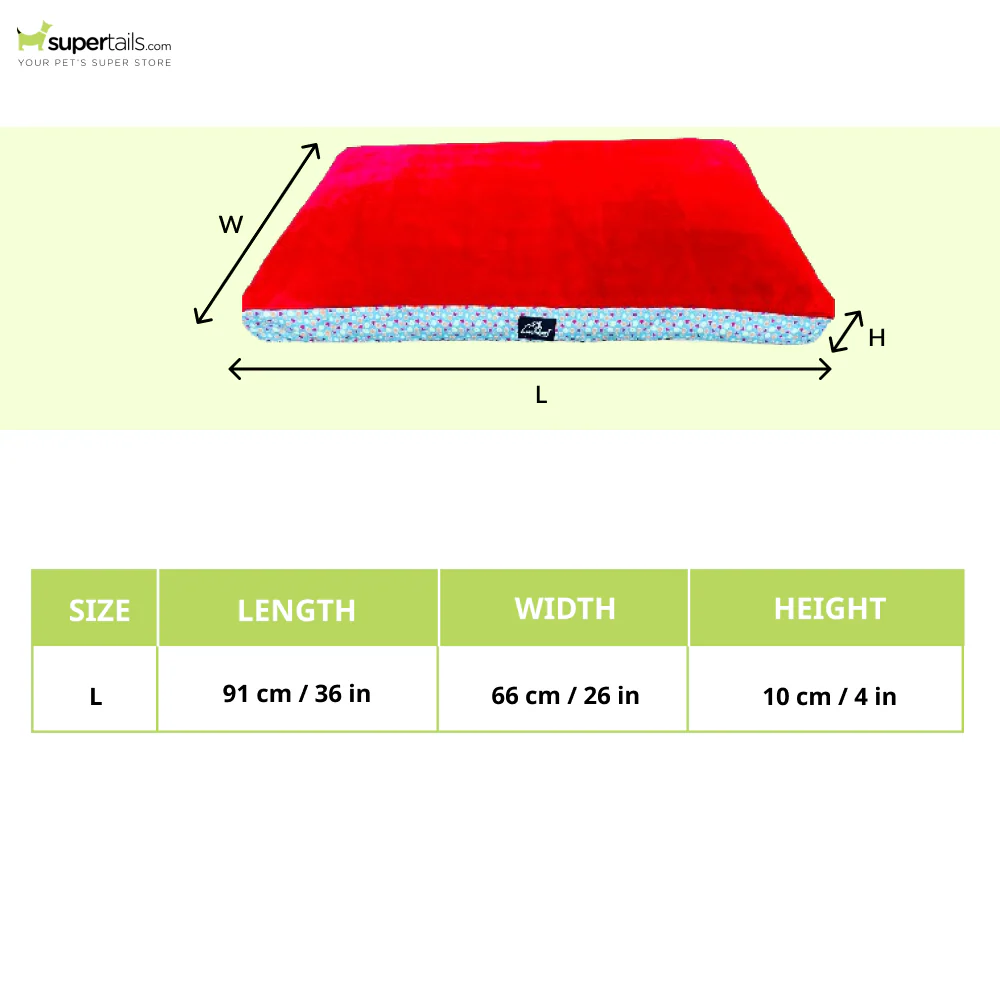 Caninkart Red Fruit Full Lounge Mattress for Dogs - Runbopad