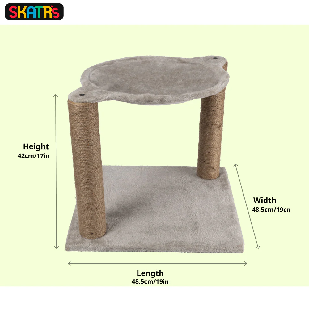 Skatrs Claw Tower Cat Tree with Hammock and Dual Scratching Post Toy - Runbopad
