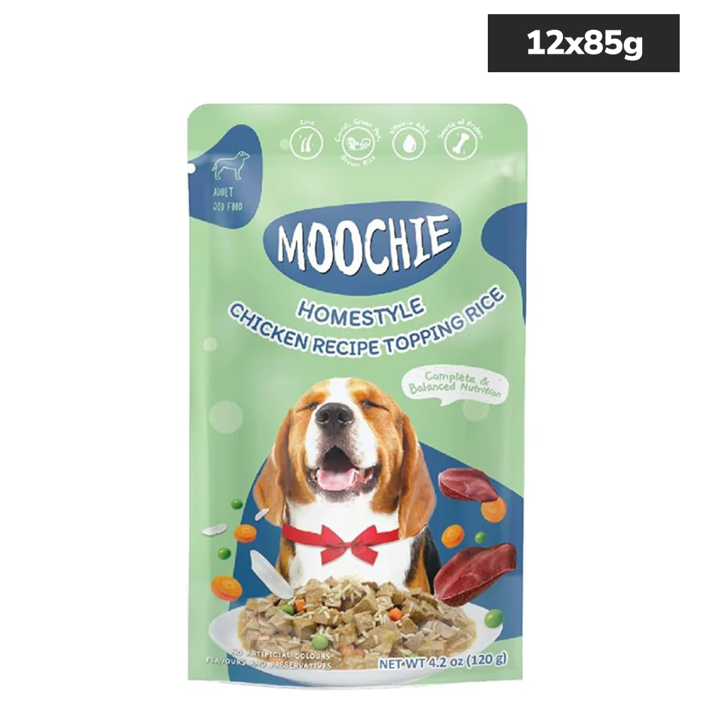 Moochie Homestyle Chicken and Rice Gravy Adult Dog Wet Food - Runbopad