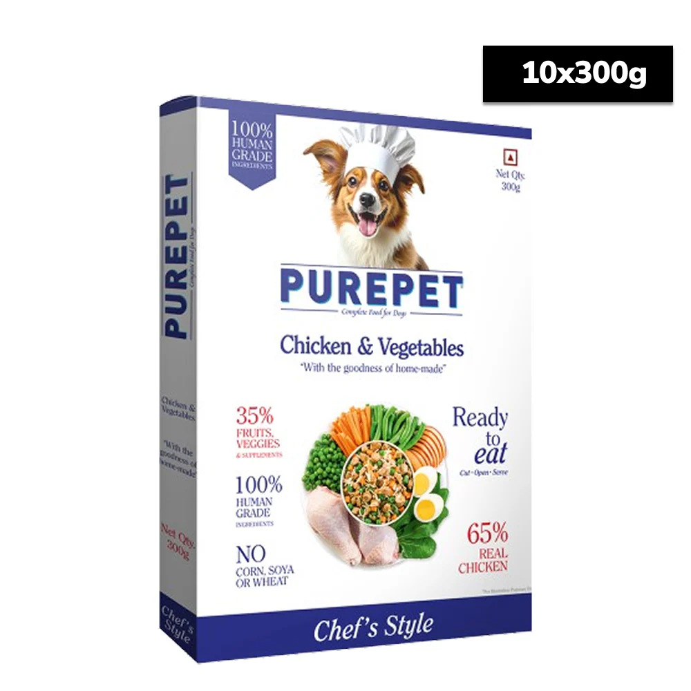 Purepet Chicken and Vegetable Biryani Fresh Food For Dogs - Runbopad